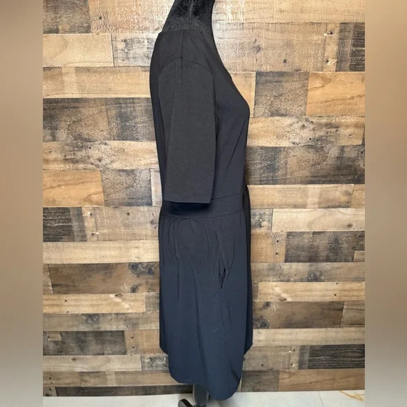 Lands’ End Women's Black Summer Dress Swim Cover Medium M AB 556 - Picture 3 of 7